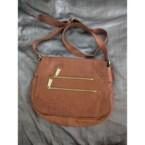 Cole Haan Leather Crossbody Bag Cognac Tan - Adjustable Strap